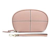 Gvvsjgdbis Couche de Peau de Vache Nouvelles Dames en Cuir Bill Bit Shell Sac Pochette Voiture Couture Fermeture éClair Portefeuille à Main (Rose)