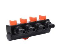 Gvvsjgdbis Distributeur de robinet polyvalent à 4 voies avec connecteur de valve à 4 voies marche/arrêt, adapté pour les jardins extérieurs et les potagers.