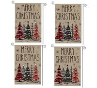 Gvvsjgdbis Drapeau de jardin de Noël en polyester à trois couches pour décoration de jardin style 2
