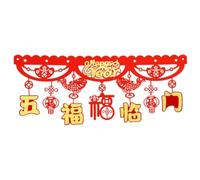 Gvvsjgdbis Drapeau de la Chine rouge du Nouvel An 2024 Dragon Printemps Festival Chine décoré Lucky Home pour célébrer Facile à installer C