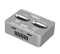Gvvsjgdbis Dual-Bay Boîtier de disque dur externe Gen2X 20 Gbit/s M.2 SSD Boîtier M/B M Key Solid Disk Case M.2 M.3 NVME PCI-E