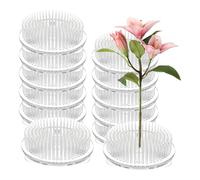 Gvvsjgdbis Ensemble de 12 Grenouilles à Broches en Plastique Transparent pour Vase, Outils de Disposition Florale de 2,76 Pouces, Épingles de Grenouilles à Fleurs pour Les Fleuristes