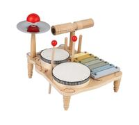 Gvvsjgdbis Ensemble de batterie en bois pour enfants - Éducation précoce - Table de musique à percussion pour débutants