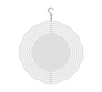 Gvvsjgdbis Éolienne ronde à suspendre en aluminium de 20,3 cm pour décoration de jardin, intérieur ou extérieur