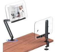 Gvvsjgdbis Étagère de Bureau à Pince pour Lecture, Design Ergonomique, Hauteur Réglable Jusqu'à 20 Pouces avec Base Pivotante, Support de Livre de Cuisine B