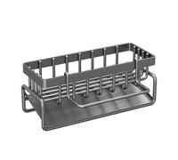 Gvvsjgdbis Étagère d'évier de cuisine, porte-éponge pour évier de cuisine, organisateur d'éponge, support d'éponge pour salle de bain, gris, facile à installer et à utiliser