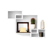 Gvvsjgdbis Étagère flottante cubique, cadre mural décoratif emboîtable, cadre géométrique de salon, chambre à coucher et salle de bain, B