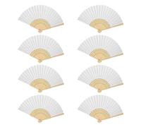Gvvsjgdbis Éventail pliable en papier à faire soi-même en bambou pour enfants