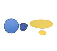 Gvvsjgdbis Éventail rond pliable bleu et pliable - jaune