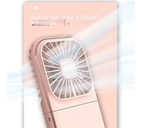 Gvvsjgdbis Fan de Pouvoir Mobile Suspendu au Cou Innovant;Charge USB avec des Options de Support Portables et de Bureau