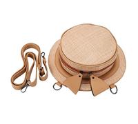 Gvvsjgdbis Fashion De Paille Ronde Femmes De Vacances Bohème Rotin À Bandoulière En Rotin À La Main Tissé Plage Circulaires Cap