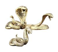 Gvvsjgdbis Figurine de serpent en laiton vintage chinois, figurine de serpent en métal, sculpture Feng Shui en laiton, mini statue en laiton