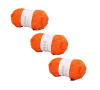 Gvvsjgdbis Fil de verre tressé à la main pour poupée - Fil doré tressé lumineux - Orange