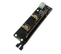 Gvvsjgdbis Gen4 Carte adaptateur SlimSAS 8I X2 vers PCIE 4.0 X16 2 ports pour carte réseau, carte graphique, vidéo, capture facile à utiliser
