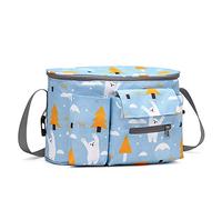 Gvvsjgdbis Grande Capacité Poussette Organisateur Sac Sac une Langer Crochet Landau Soins Infirmiers Stockage Landau Sac-Bleu Clair