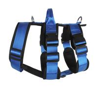 Gvvsjgdbis Harnais anti-explosion pour grands chiens avec poignée, facile à utiliser, sangles de poitrine réglables pour grand chien, bleu, M