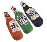 Gvvsjgdbis Jouet couineur pour chien en forme de bouteille de bière à mâcher pour nettoyer les dents