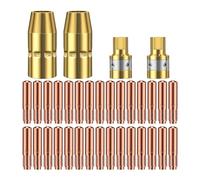 Gvvsjgdbis Kit d'accessoires de soudage MIG - 34 pièces - Diffuseur de buse sans air avec embout de contact de 0,08 cm - Compatible avec machine à souder H-9/10