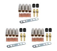 Gvvsjgdbis Kit de 57 pièces de buse de torche de soudage conique pour accessoires de soudeur Binzel 15Ak