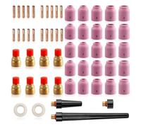Gvvsjgdbis Kit de 58 pièces de torche de soudage TIG 040"-1/8" Installation de lentille à gaz -9/20/25