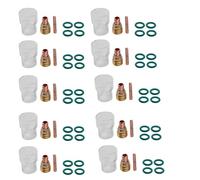 Gvvsjgdbis Kit de 70 pièces de 12 tasses en verre - Collets de serrage - Lentille à gaz - Torche de soudage TIG - 9/20/25 accessoires de soudage