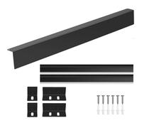 Gvvsjgdbis Kit de remplissage arrière coulissant de 76,2 cm, bande de remplissage StoveGap, dosseret en acier inoxydable pour cuisinière, kit de garniture de poêle noir