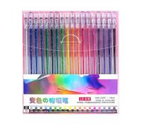 Gvvsjgdbis Kit de stylos à encre gel pailletée pour artiste - Marqueurs gel colorés - Stylos fluo pour dessin B