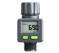 Gvvsjgdbis Le débitmètre d'eau mesure la consommation et le débit de gallon/litre pour tuyau d'arrosage, arroseur de réservoir d'eau de camping-car