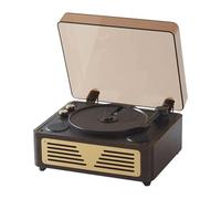 Gvvsjgdbis Lecteur CD rétro Bluetooth 5.0 stéréo HIFI haut-parleur portable lecteur CD de bureau pour la maison A