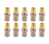 Gvvsjgdbis Lot de 10 adaptateurs SMA mâle vers BNC femelle argentés