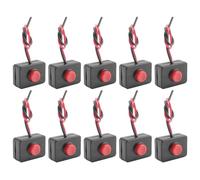 Gvvsjgdbis Lot de 10 boutons poussoirs à base adhésive CC 12 V 2 A pour automobiles