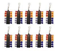Gvvsjgdbis Lot de 10 crochets pour balles de golf, porte-tee, tees à clipser, porte-thé