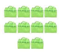 Gvvsjgdbis Lot de 10 grands sacs isothermes pliables et portables en feuille d'aluminium pour aliments et gâteaux Vert