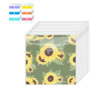Gvvsjgdbis Lot de 10 organiseurs de rangement en papier pour scrapbooking de 12 x 12 cm, avec 6 onglets autocollants colorés