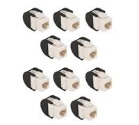 Gvvsjgdbis Lot de 10 ports RJ45 CAT6A T568B Ethernet à trou unique LAN Hub anti-couverture bouchon de blocage