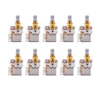 Gvvsjgdbis Lot de 10 potentiomètres pour guitare 500 K à tige fendue