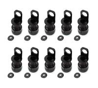 Gvvsjgdbis Lot de 10 supports de pédale pliables à libération rapide pour pédale de vélo Loop Mks - Adaptateur de fixation - Noir