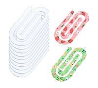 Gvvsjgdbis Lot de 10 trombones vierges en acrylique pour sublimation - 10,2 x 5,1 cm - Transparent - Pour transfert de chaleur
