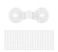 Gvvsjgdbis Lot de 100 clips de fixation pour filet d'ombrage - Clips de fixation en plastique - Blanc