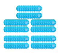 Gvvsjgdbis Lot de 100 couvre-casque jetables en tissu non tissé résistant à la poussière et à la transpiration Bleu Facile à utiliser