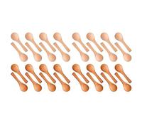 Gvvsjgdbis Lot de 100 petites cuillères en bois naturel pour la cuisine (couleurs mélangées)