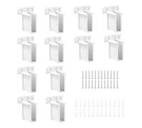 Gvvsjgdbis Lot de 12 équerres d'étagère en fil de fer, supports d'étagères de placard en plastique, supports muraux pour étagère d'angle