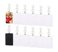 Gvvsjgdbis Lot de 12 porte-cartes de travail par sublimation - Porte-cartes de transport portable en cuir - Porte-badge imprimable et facile à utiliser