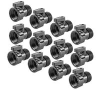 Gvvsjgdbis Lot de 12 valves d'arrêt de tuyau d'arrosage 1,9 cm - Valve d'arrêt d'eau standard - Raccord fileté