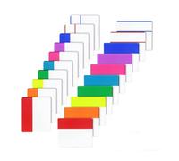 Gvvsjgdbis Lot de 1200 onglets adhésifs de 5,1 cm, marqueurs de page colorés repositionnables (60 ensembles de 10 couleurs)