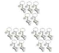 Gvvsjgdbis Lot de 15 Patins à Glace Flocon de Neige Porte-Clés Cadeau Patinage 3D Skate Chaussure Porte-Clés pour Cadeau D'Hiver