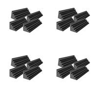 Gvvsjgdbis Lot de 16 panneaux acoustiques en mousse insonorisée pour studio - Traitement sonore - Piège à basse - 12 x 12 x 48 cm