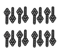 Gvvsjgdbis Lot de 16 supports en métal CNC pour voiture RC Crawler Axial SCX10 90046 D90 D110, noir