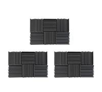Gvvsjgdbis Lot de 18 panneaux acoustiques en mousse d'absorption acoustique à large bande, structure à rainures périodiques