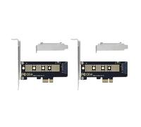 Gvvsjgdbis Lot de 2 adaptateurs NVMe PCIe M.2 NGFF SSD vers PCIe X1 vers M.2 avec support